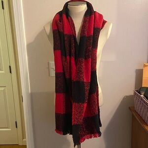 Banana Republic Pink and Black Patterned Scarf